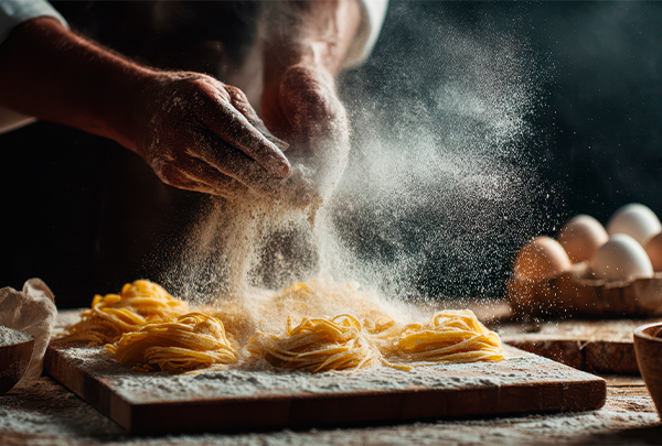 La sémola en la pasta