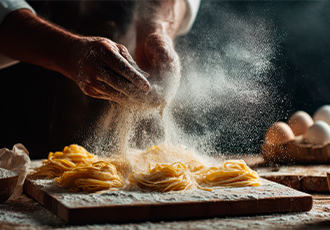 La sémola en la pasta